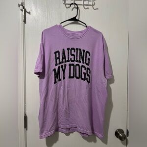Comfort Colors Lavender 'Raising My Dogs' T-Shirt